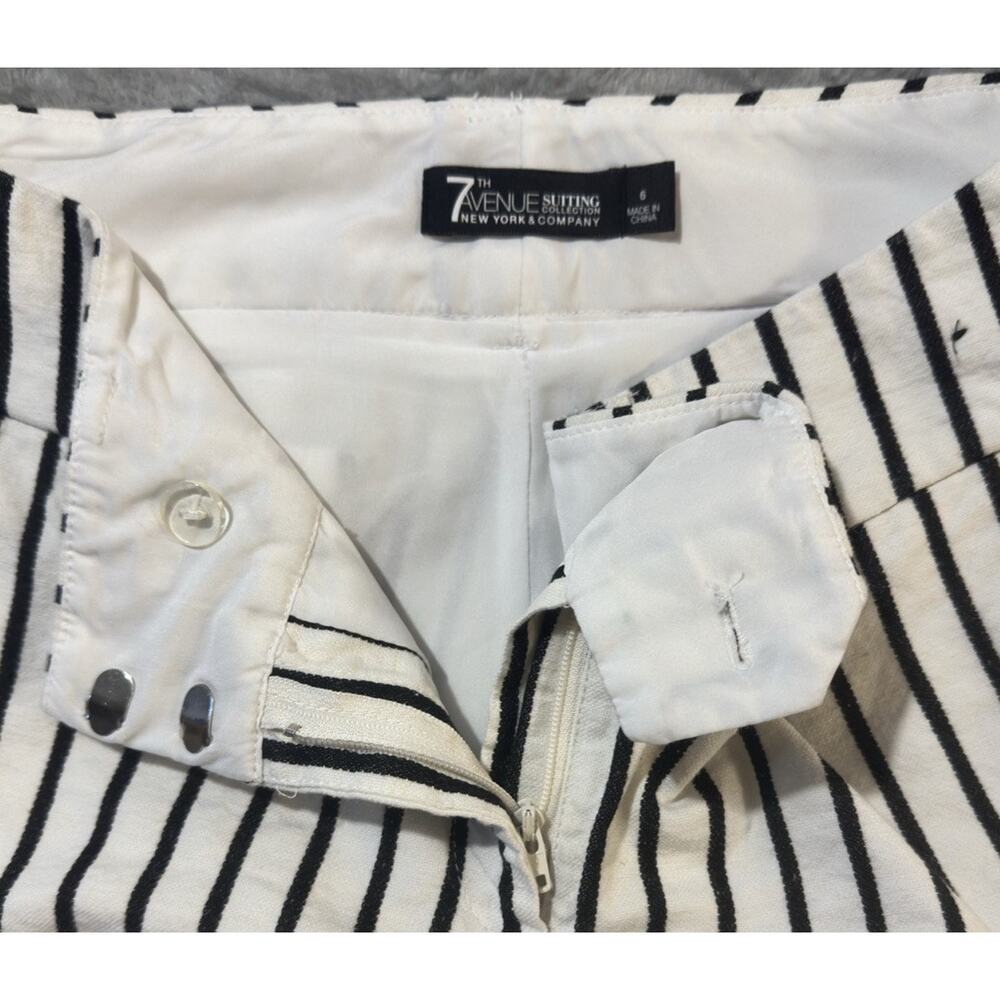 New York & Company 7th Avenue Suiting Collection Shorts Women’s Size 6 BLK&white - Picture 5 of 8
